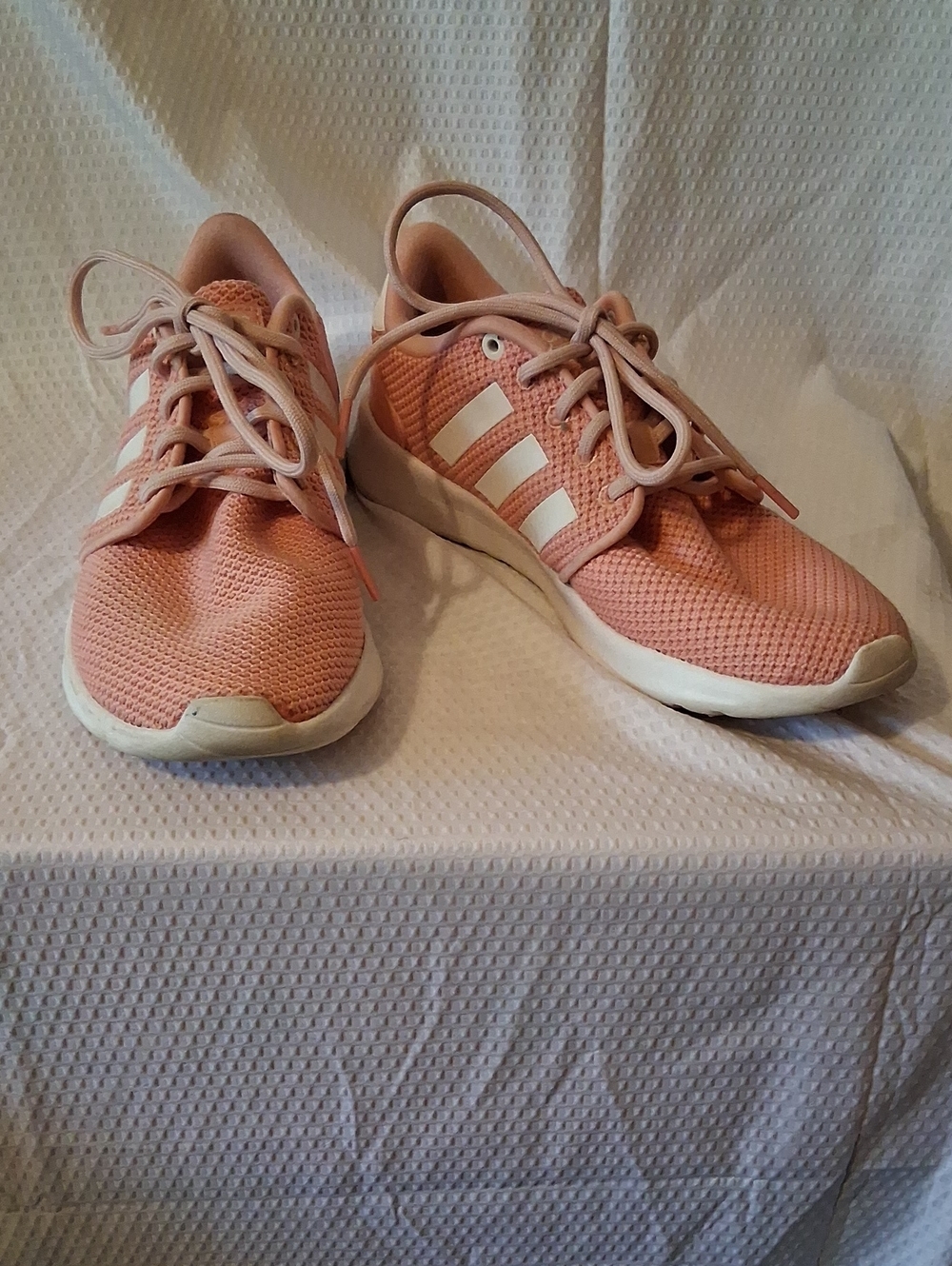 Adidas Women’s SIZE 6 Blush Pink Mesh Lace-Up Athletic Sneakers